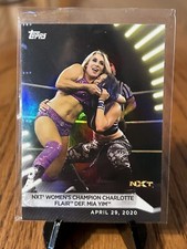 2021 Topps WWE Women's Division HOLO FOIL #10 Charlotte Flair Def Mia Yim card