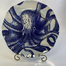 Anthropologie Nautical 'From the Deep' Octopus 8" Salad/Dessert Plate 38354