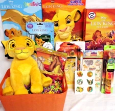 NEW DISNEY KIDS LION KING EASTER GIFT BASKET TOYS plush PLAY SET BIRTHDAY game