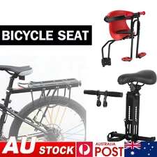 Front Mounted Child Bike Seat with Handrail Kids Seat Bicycle Detachable Armrest