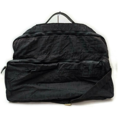 Fendi Large Black Monogram FF Zucca Travel Bag 862331