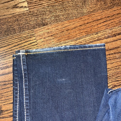 PRVCY Bootcut Jeans Women 25 Inseam 33 in. Dark wash blue - Picture 3 of 8
