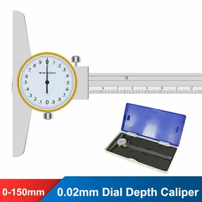 Dial Depth Gauge 0-150mm Accuracy 0.02mm Dial Caliper Vernier Caliper Caliper