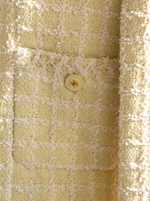 Chanel Vintage S/S 1994 Yellow Green Fantasy Tweed 94P Jacket Chanel Vintage S/S 1994 Yellow Green Fantasy Tweed 94P Jacket