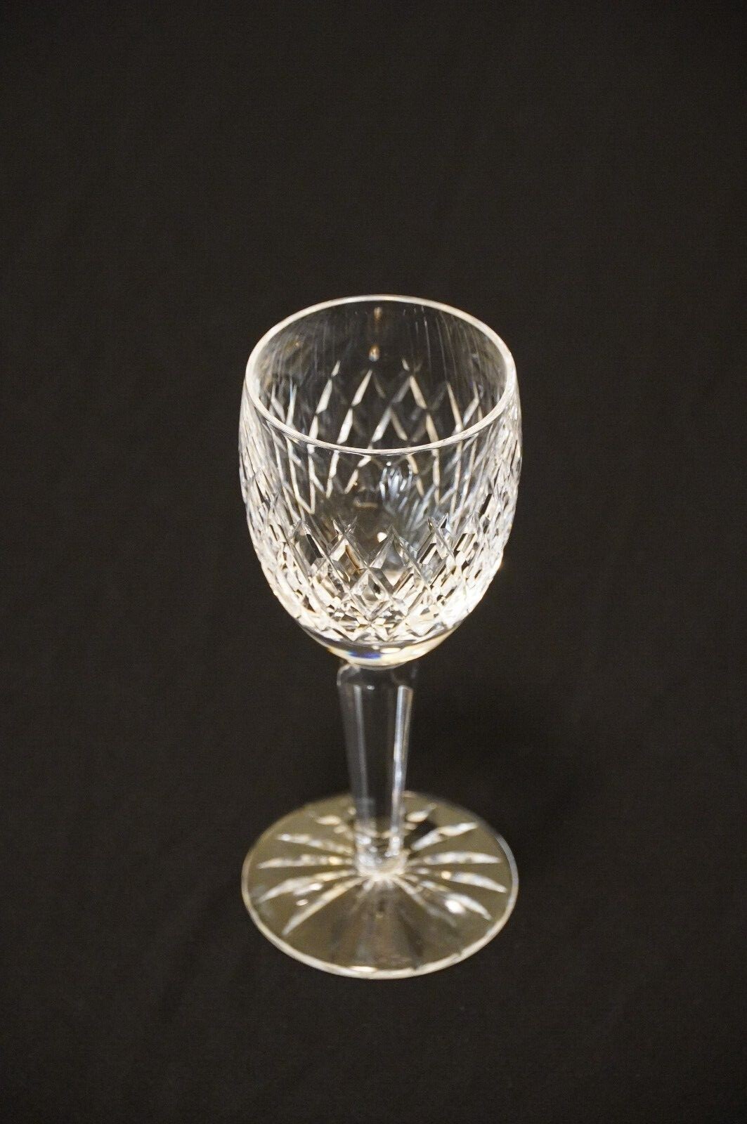 Vintage Waterford Crystal SLANE (cut foot) Claret Wine glass. Original