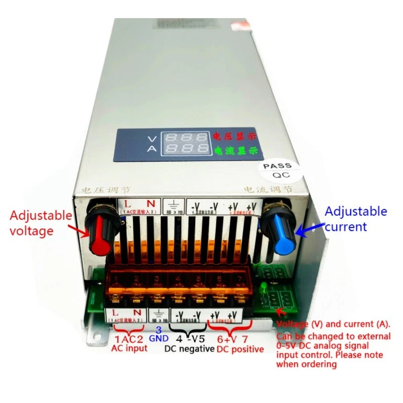 0-24VDC 0-33A 800W Switching Power Supply Adjustable Voltage &Current NES-800-24 - Image 4 of 4