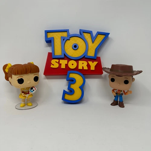 3D Printed Disney Pixar TOY STORY 3  Sign for your Funko Pops and collectibles