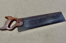 Vintage 16-Inch Mitre Saw, "Warranted Superior," Lovely Patina, Cuts Well