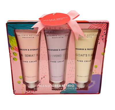 3 pc Hand Cream Gift Set Lavender,Rose Water,Goat Milk Organik