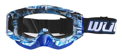 Wulfsport Adult MX Motocross Motorcycle Geo Blue Goggle BC36410 - T