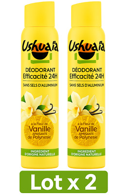 2er Set Ushuaia Deodorants mit beruhigender Vanilleblüte aus Polynesien 2 x 200 ml