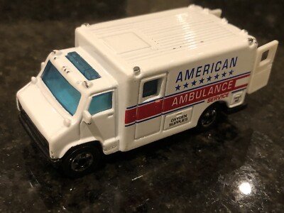 Vintage Hot Wheels American Service Ambulance White 1:64 1993
