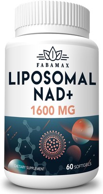 1600 mg Liposomal NAD Supplement, 98% Pure NAD+ 60 Count (Pack of 1) 