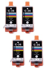 4PK Color Ink Cartridges for CLi-36C Canon Pixma iP100 iP110 TR150 Printer