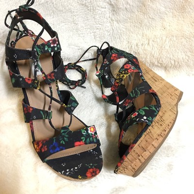 steve madden tie up wedges