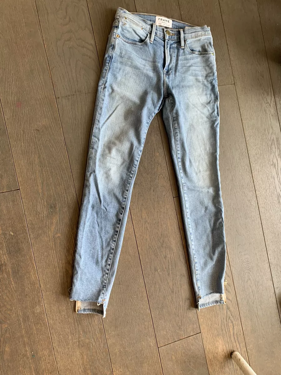 Staggered hotsell hem jeans
