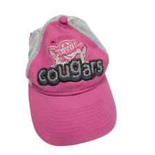 BYU Cougars Youth Trucker Hat Pink Mesh Back Embroidered New Era FLAWED