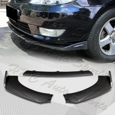 Universal Carbon Look Front Bumper Protector Body Kit Splitter Spoiler Lip 3PCS