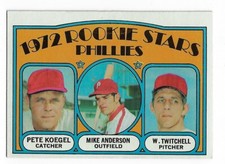 1972 Topps Set Break #14 Phillies Rookies (Mike Anderson, Pete Koegel, Wayne Twi