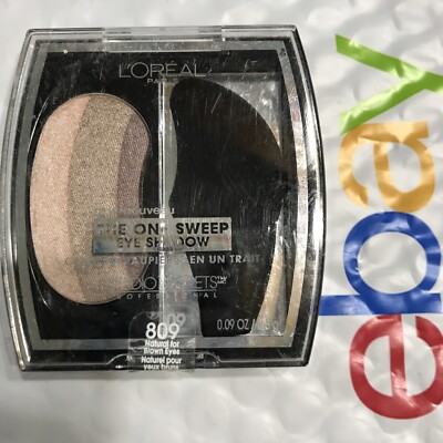 LOREAL The One Sweep Eye Shadow Trio 809 NATURAL FOR BROWN EYES sealed NWOB
