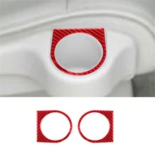 For Nissan Quest 2004-2006  Red Carbon Fiber Left & Right Cup Holder Cover Trim