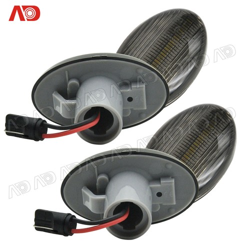 4x For Ford F350 F450 Super Duty 99-10 Smoked LED Fender Lamp Side Marker Light - Picture 7 of 9