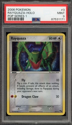 Pokemon Rayquaza POP Series 1 Holo Rare #3 PSA 9 Mint