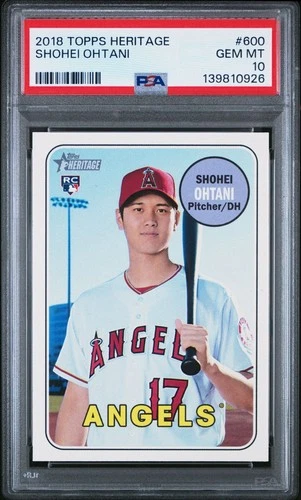 2018 Topps Heritage Rookie Shohei Ohtani RC PSA 10