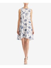 AMERICAN LIVING Womens White Sleeveless Above The Knee Shift Dress 4