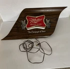 Vintage Miller High Life Lighted Beer Sign 25" x 12" The Champagne Of Beer