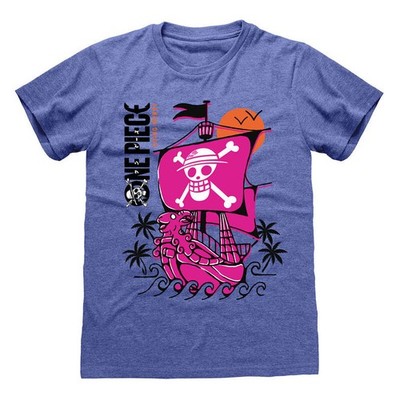 One Piece T-Shirt He's A Pirate Going Merry Jolly Roger Skull Mark Anime Manga