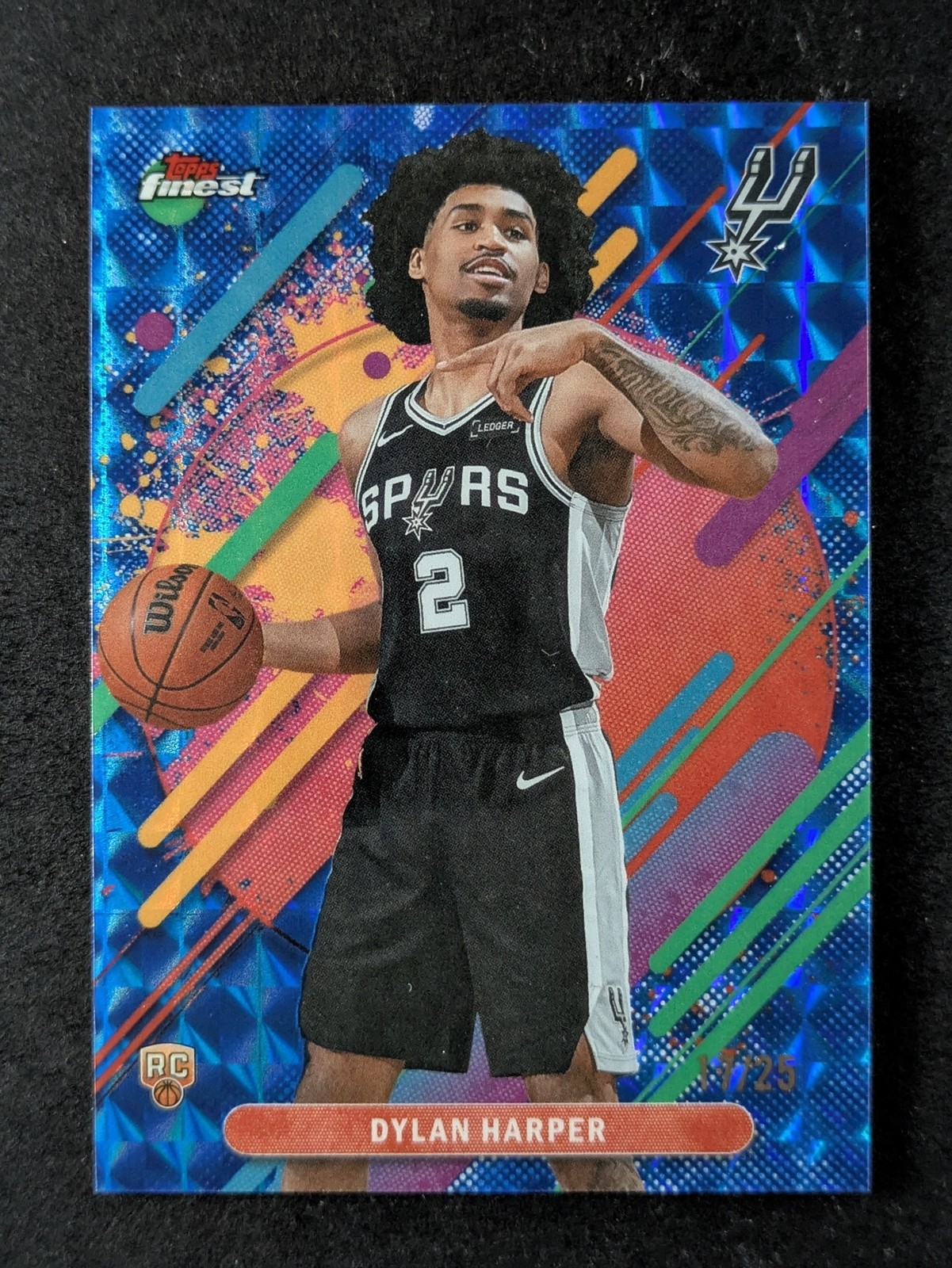 2025-26 Topps Finest DYLAN HARPER 17/25 RC Blue Geometric Refractor Rare #202
