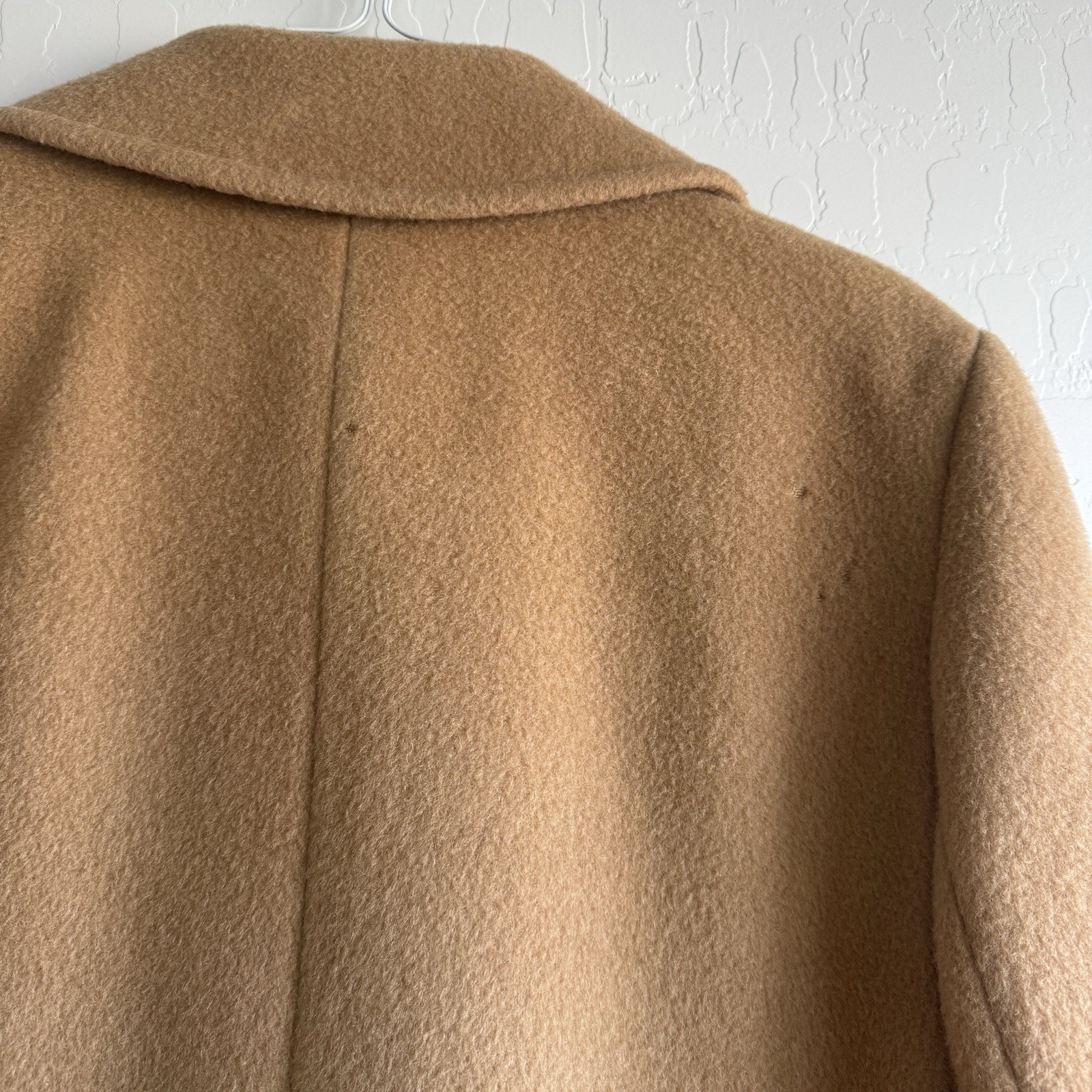 Pendleton 100% Virgin Wool Long Coat Camel Tan Do… - image 10