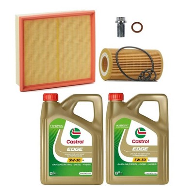 8L CASTROL EDGE LL 5W30 AIR OIL SERVICE KIT FOR MERCEDES CLA220d 2.2 13-19