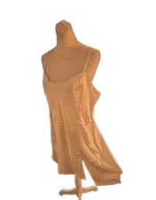 NWT VTG Victoria's Secret 100 Silk Slip Dress Slit Bridal Cream Y2K Large