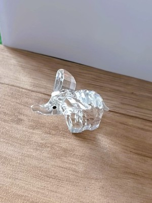Vintage Sammlerstück Swarovski Miniatur Kristall Elefant 3,5 cm groß