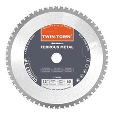 Versatile 12-Inch 60 Teeth Cermet Saw Blade - 1-Inch Arbor for Metal Projects