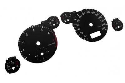 Audi A6 (C5) - Replacement tacho dial - converted from MPH to Km/h BLACK Dial Co