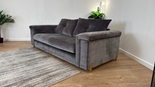 Sofology The Oscar Fabric 3 Seater in Textured Chenille Grey