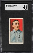 1909-11 T206 Piedmont Jimmy Burke SGC 4 VGEX