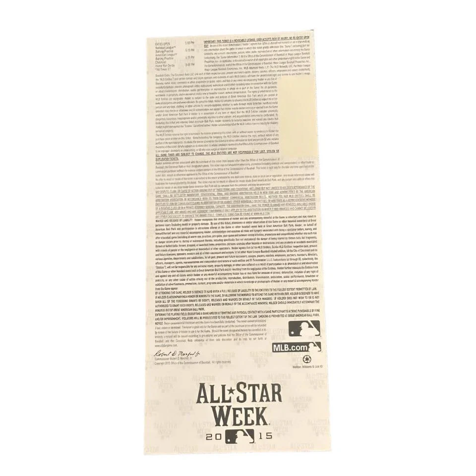 Todd Frazier Cincinnati Reds Autographed 2015 Home Run Derby Ticket Stub - Image 3 of 3