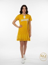 Kaymaluxe Women Yellow Lace Dress