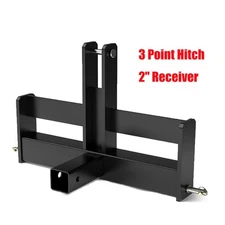 3 Point 2'' Trailer Receiver Hitch Tow Drawbar for Category 1 Tractor Adapter