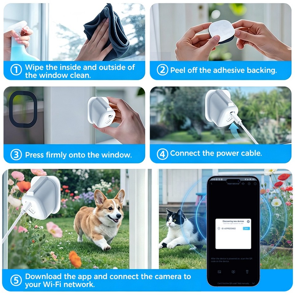 Home Security Camera Indoor Baby Pet Monitor Night Vision 2-Way Audio ...