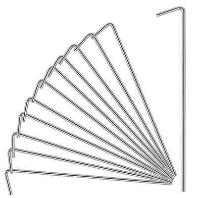 17 Pack Heavy Duty Metal Tent Stakes for Outdoor Decorations, Gardening & Can...