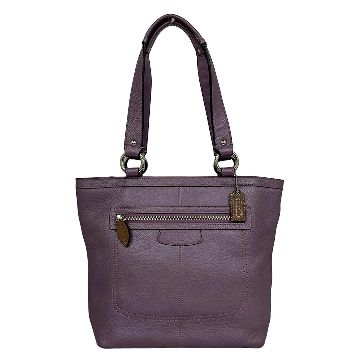 COACH Penelope leather lunch tote bag F14683 Light Purple Leather 