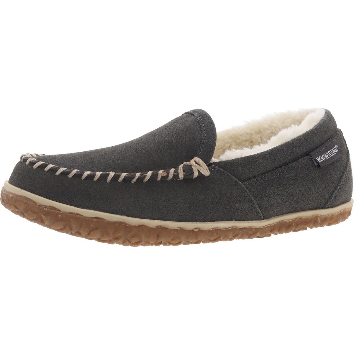 Женские мокасины Minnetonka серого цвета с искусственным мехом размер 85 средний B M BHFO 9600 10990₽