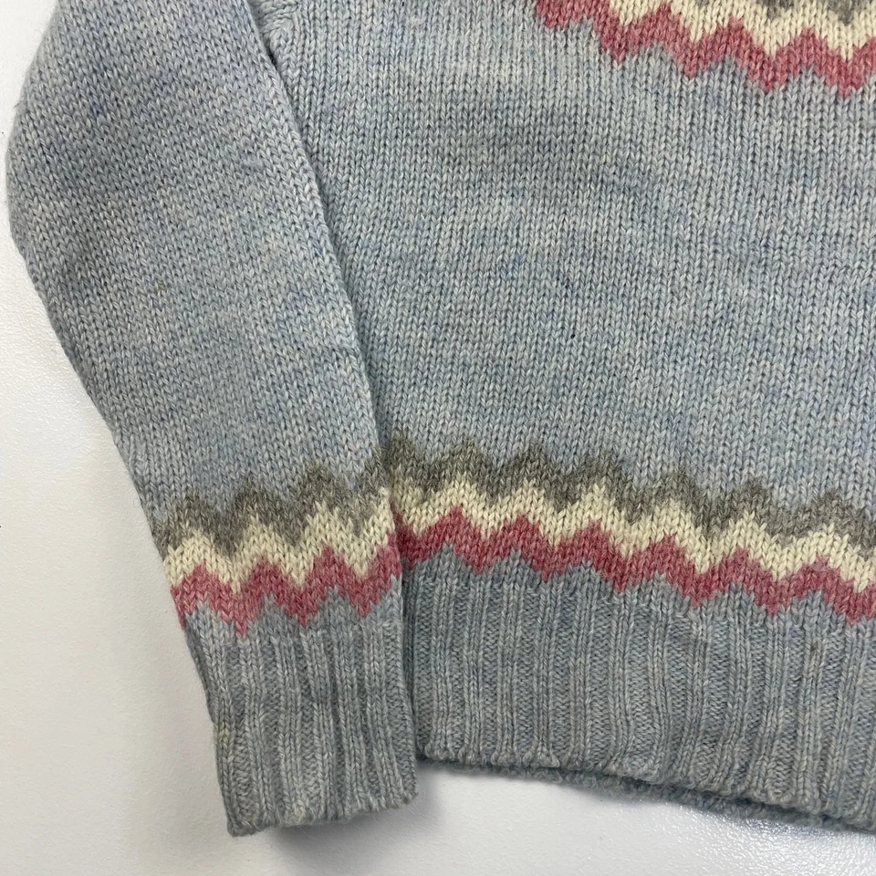Woolrich Women’s Fair Isle Wool Jumper 90s Vintage Multicolour Pattern Medium - Image 4 of 4