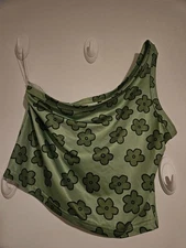 Shein Green Floral Top