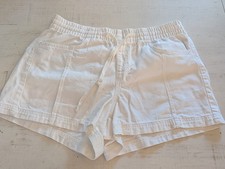 Universal Thread Women's High-Rise Drawstring Denim Shorts White Large